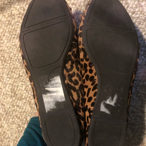 Nine West Cow Fur and Real Leather animal print flats Size 9M - Picture 4 of 5
